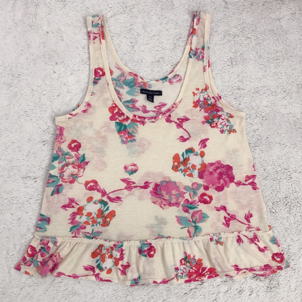 3 for $28🌼 American Eagle Floral Flowy Tank Top